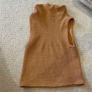 Brown vintage Hunza G mock neck top